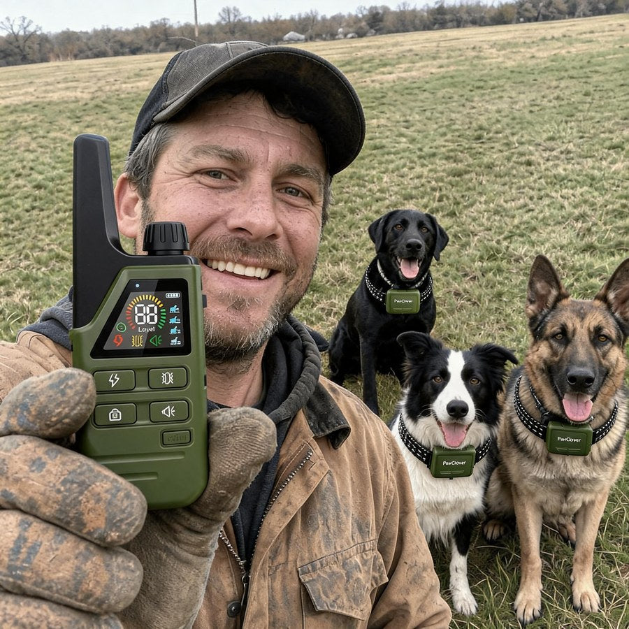 One remote for up to three dogs