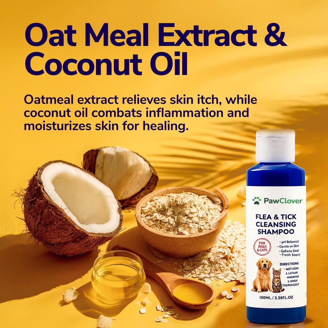 Oat extract and coconut oil