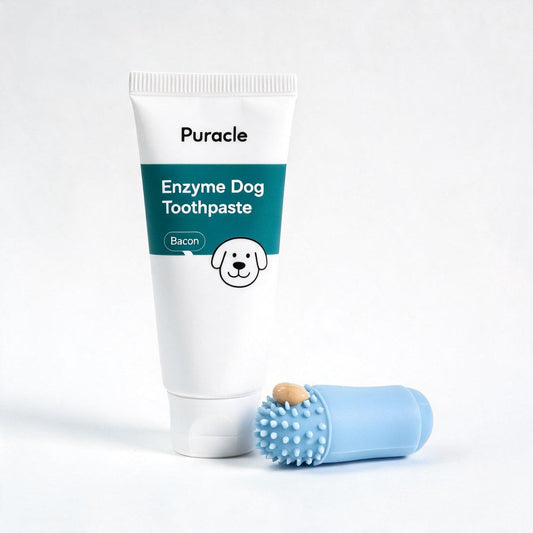 PawClover enzyme dog toothpaste and silicone finger brush