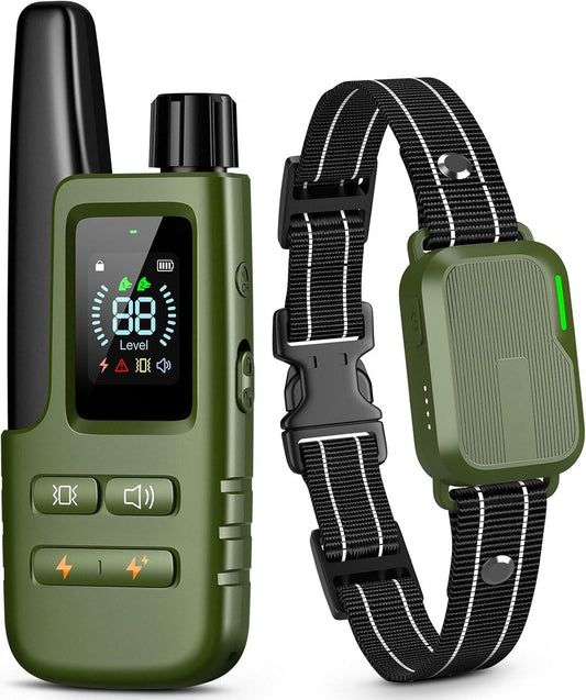 PawClover dog shock collar remote and collar receiver