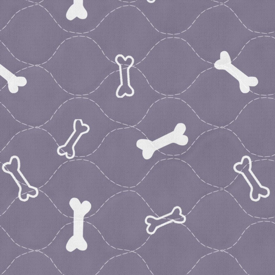 Quilted Gray print up close