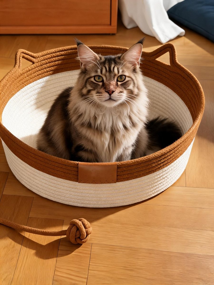Cat in the Clover Basket