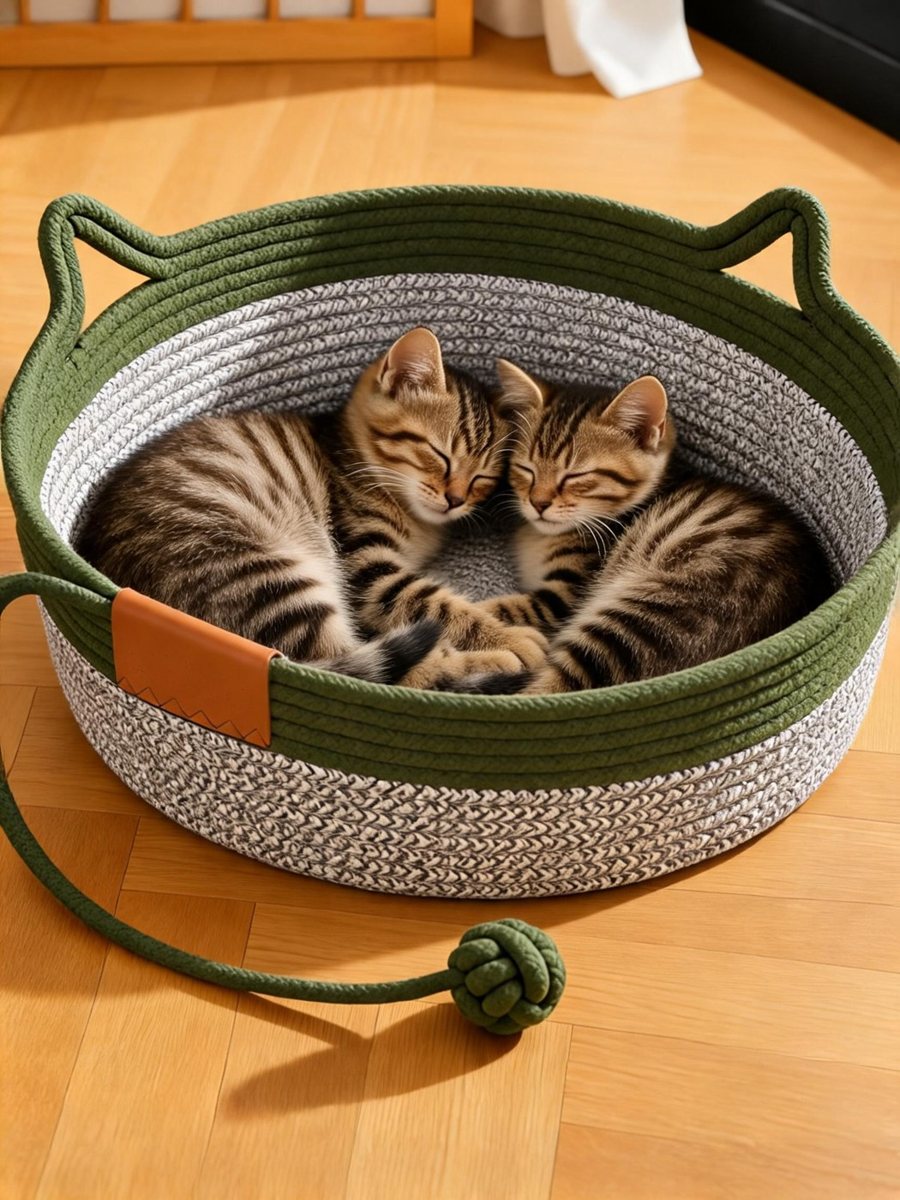 Cat in the Clover Basket