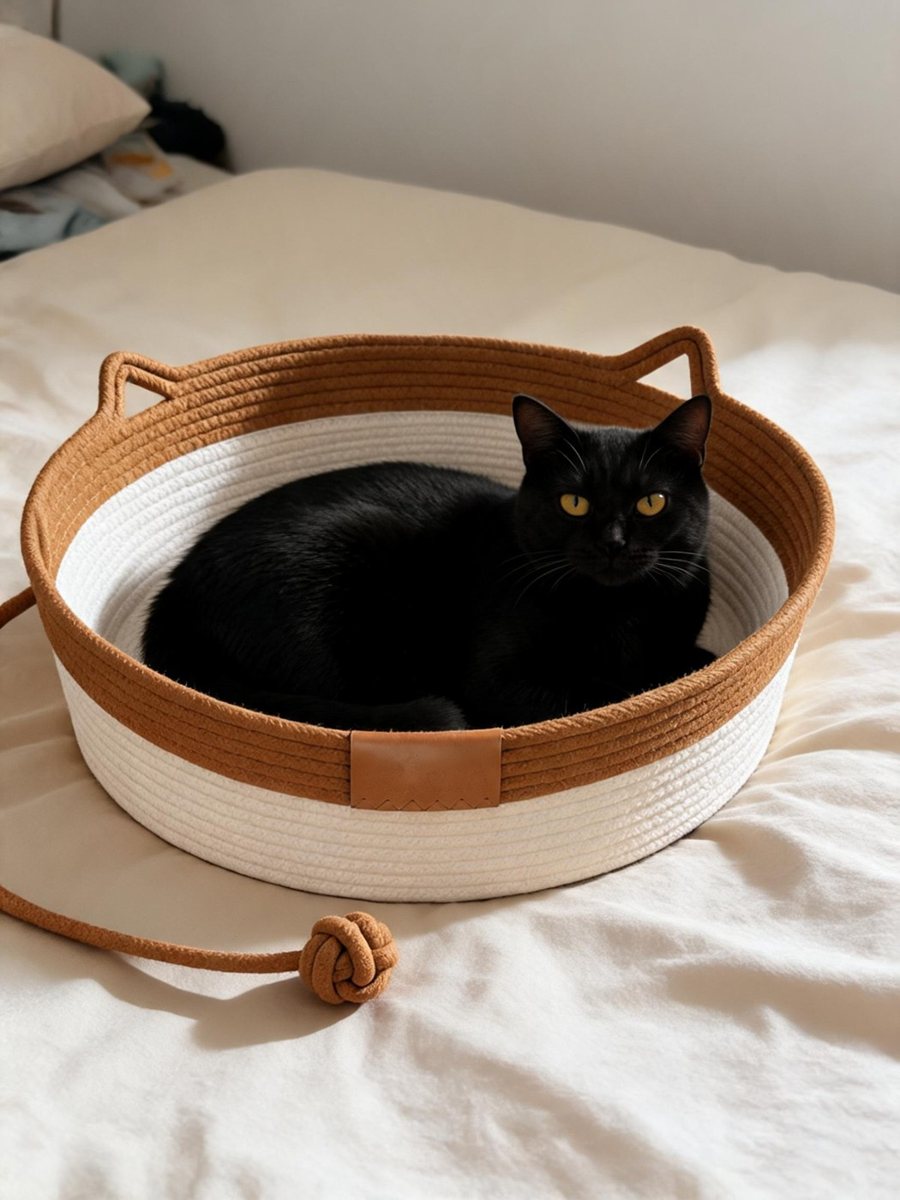 Cat in the Clover Basket