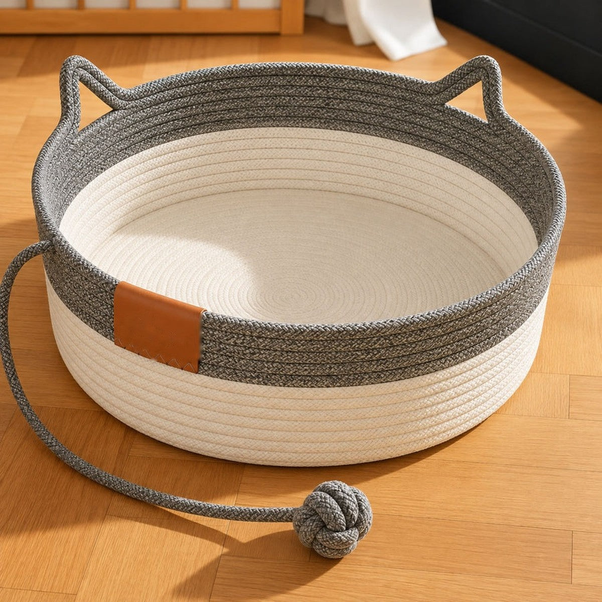 Clover Basket in grey